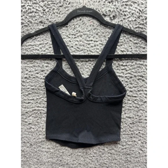 Free People FP Movement All Clear Cami Solid Crop Top Black Womens Size XS/S - Picture 2 of 8